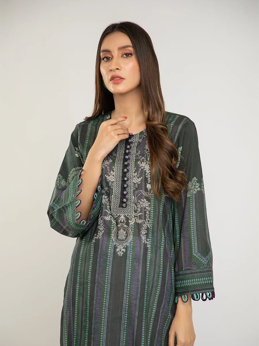 Unstitched Digital Printed Lawn Kurti - UK-00104UT - Stylish & Elegant Design