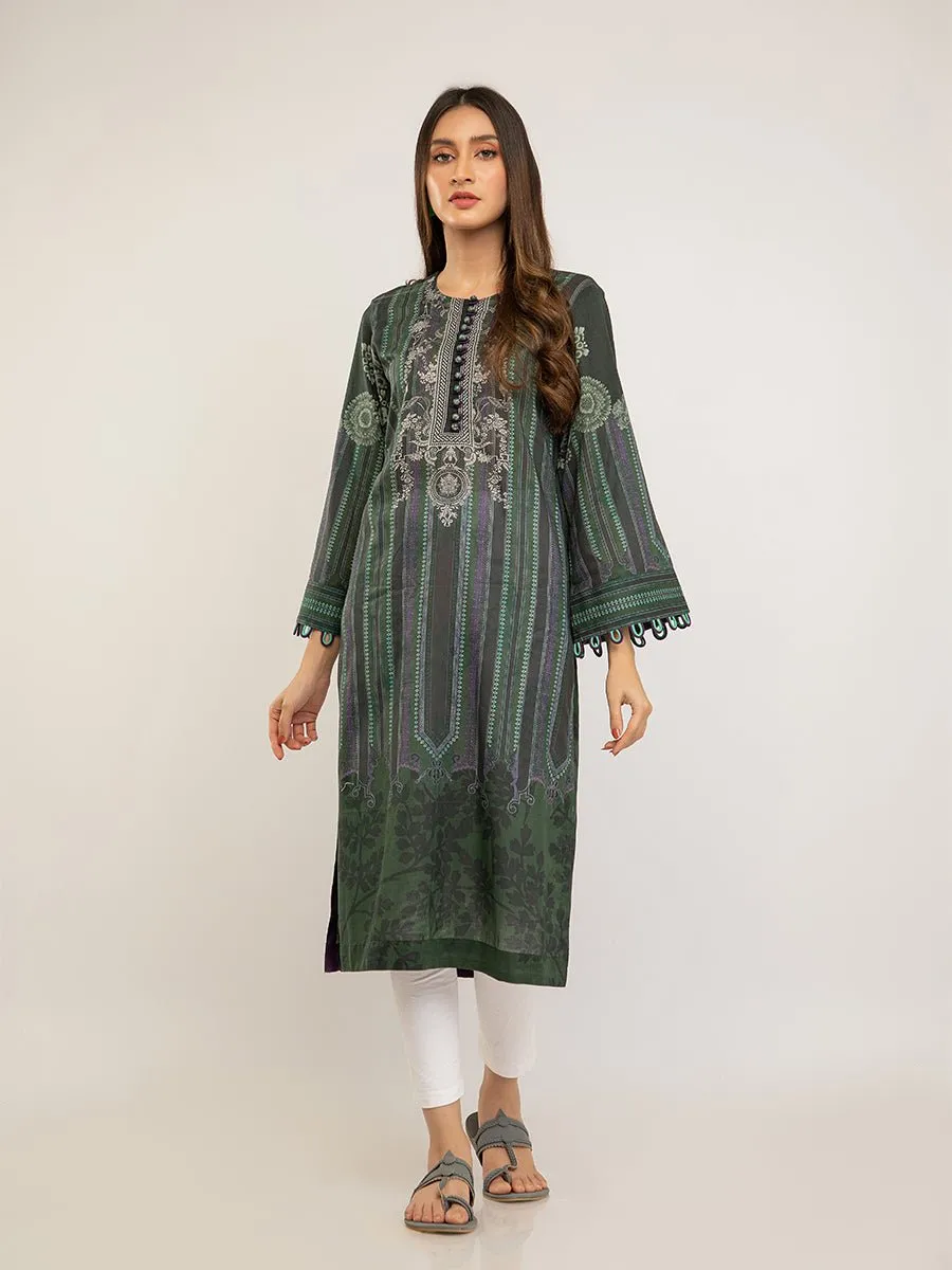 Unstitched Digital Printed Lawn Kurti - UK-00104UT - Stylish & Elegant Design