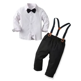 2 Pieces Set Baby Kid Boys Solid Color Shirts And Jumpsuits Wholesale 230828325