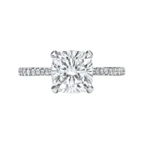 2.50 ctw 4 Prong Cushion Cut Engagement Ring