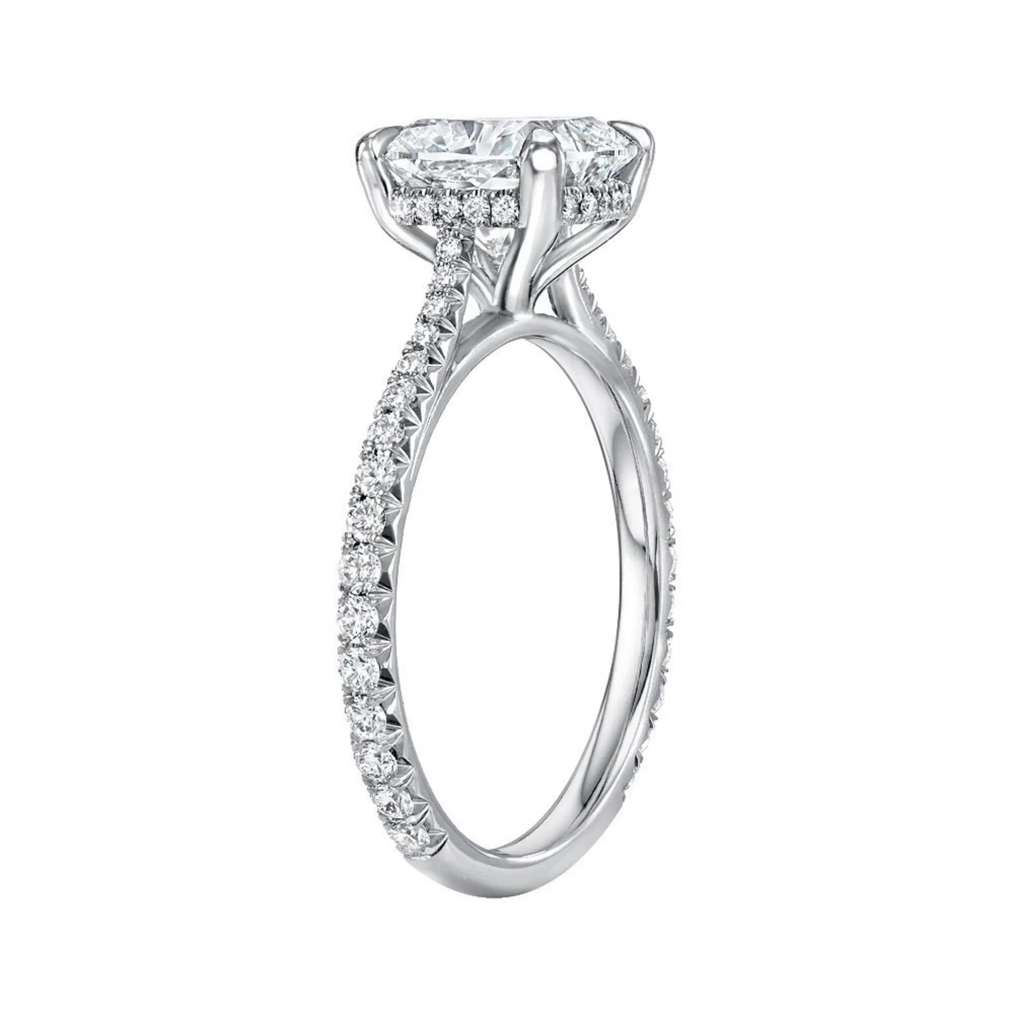 2.50 ctw 4 Prong Cushion Cut Engagement Ring