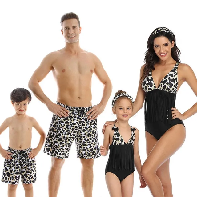 AshoreShop Family Matching Swimwear Mother Daughter Father Son