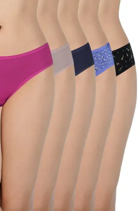 Assorted Low Rise Bikini Panties (Pack of 5)