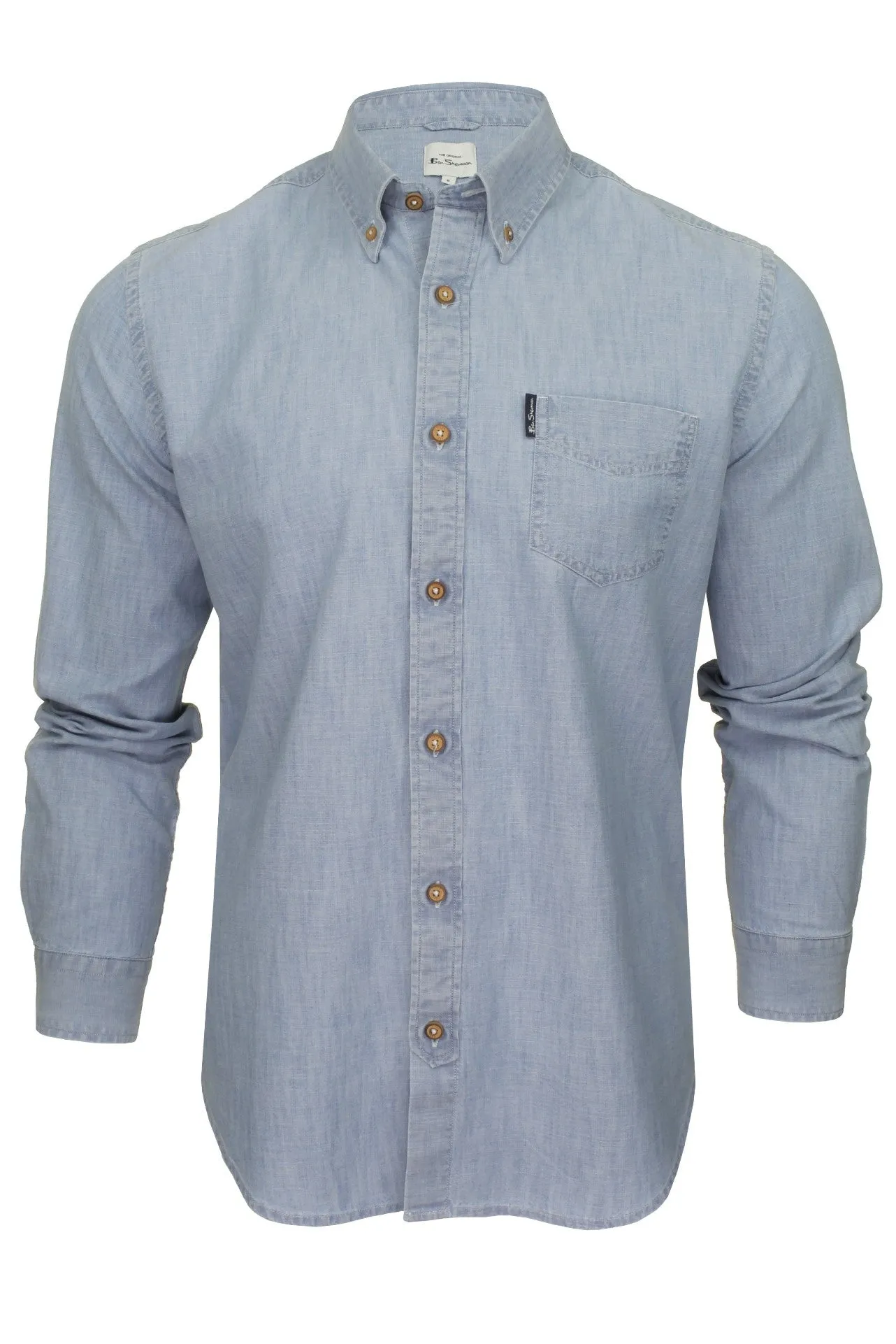 Ben Sherman Mens Shirt 'Chambray Shirt' - Long Sleeved