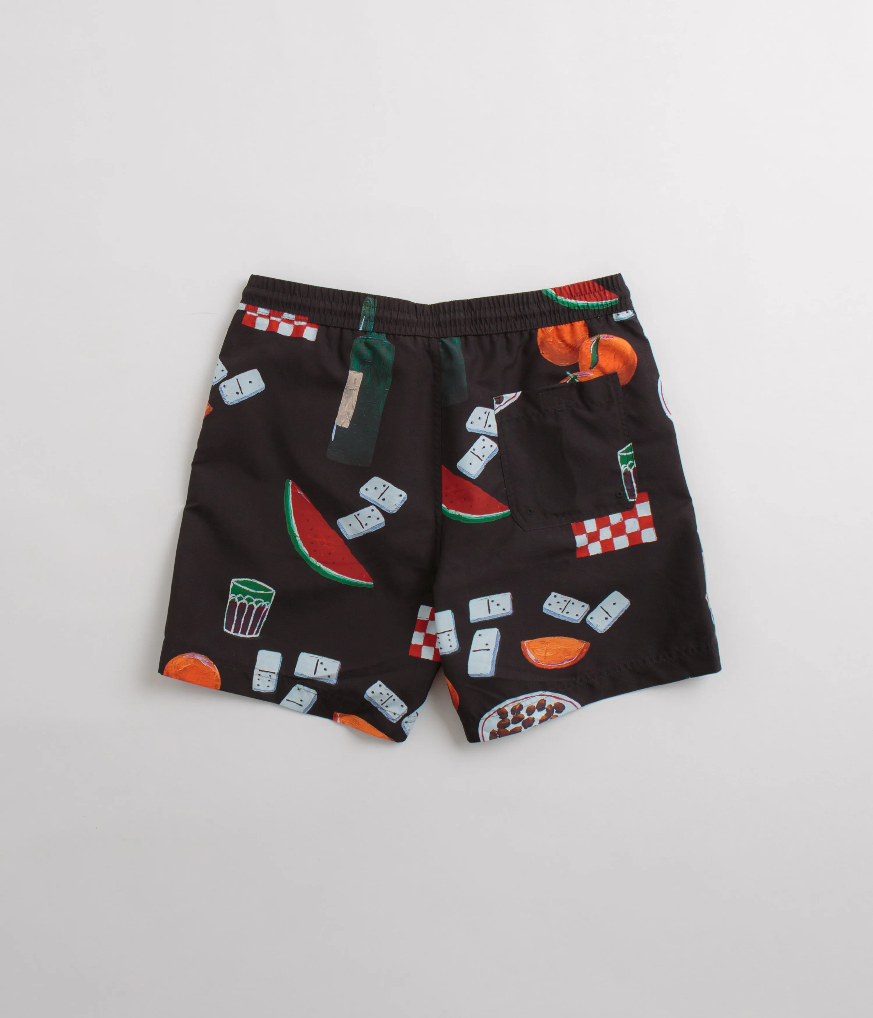 Carhartt Slater Swim Trunks - Isis Maria Dinner Print / Black