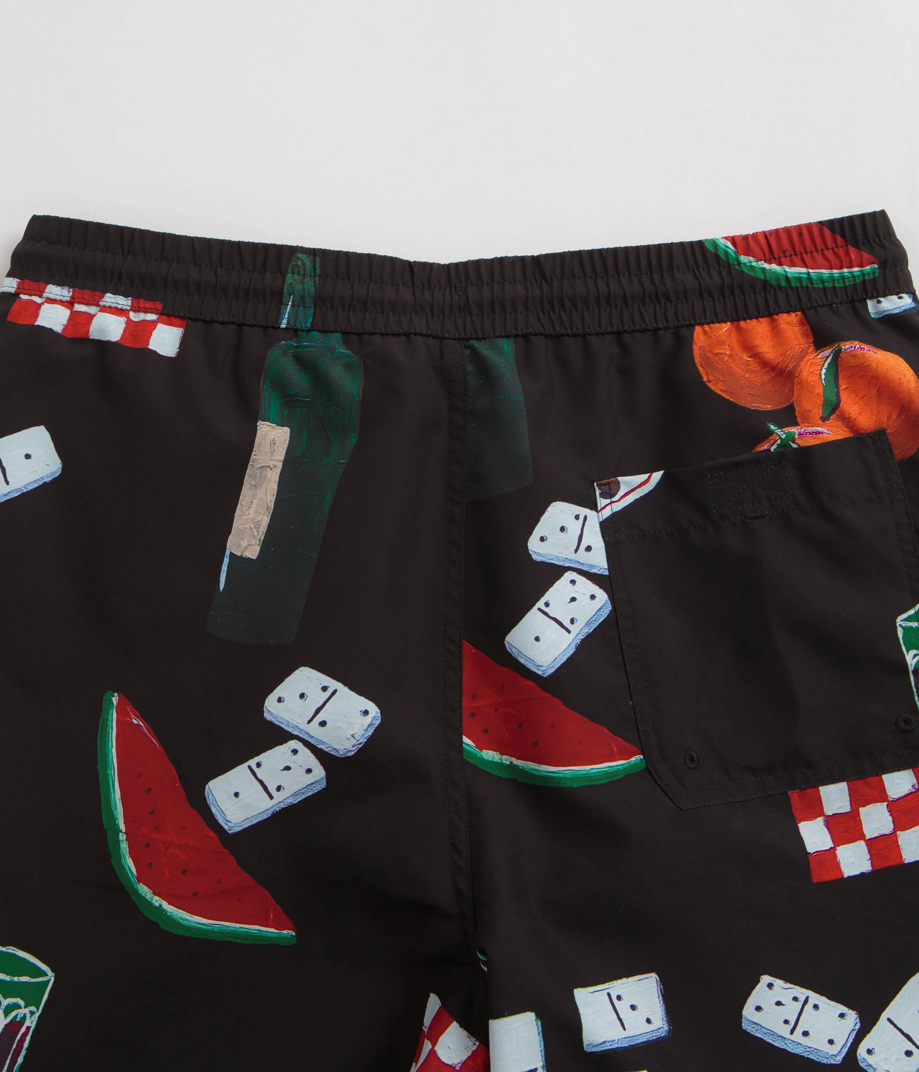 Carhartt Slater Swim Trunks - Isis Maria Dinner Print / Black