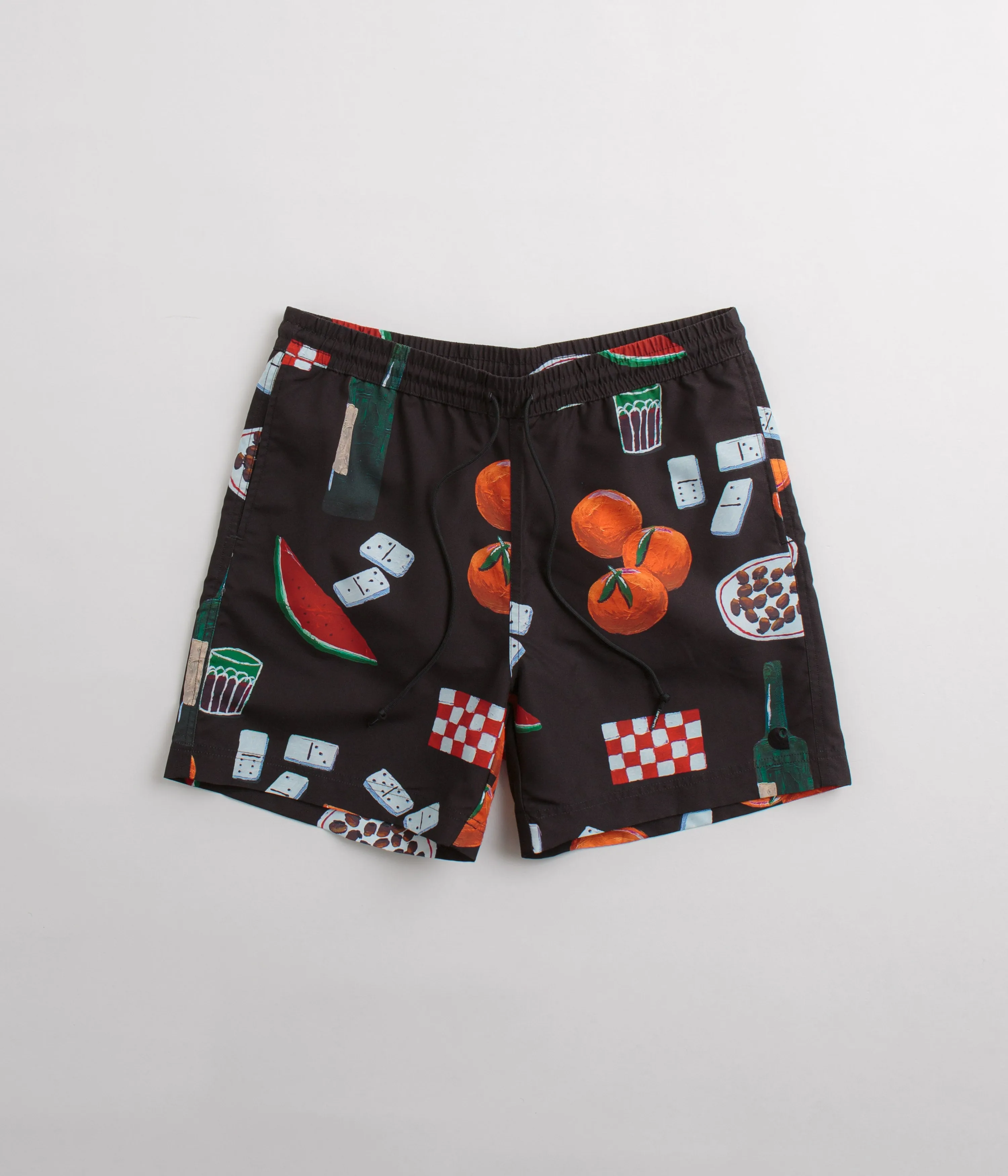 Carhartt Slater Swim Trunks - Isis Maria Dinner Print / Black