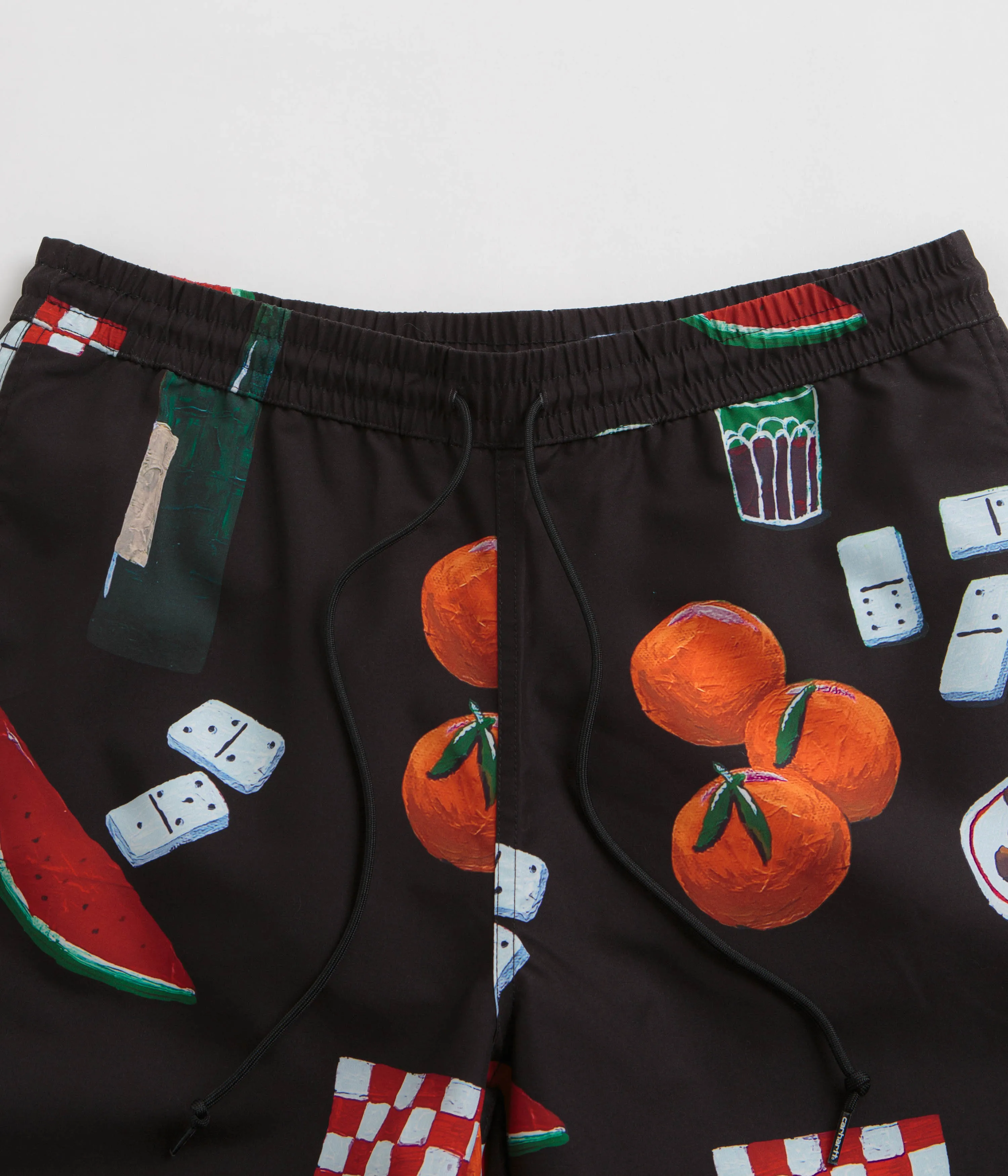 Carhartt Slater Swim Trunks - Isis Maria Dinner Print / Black