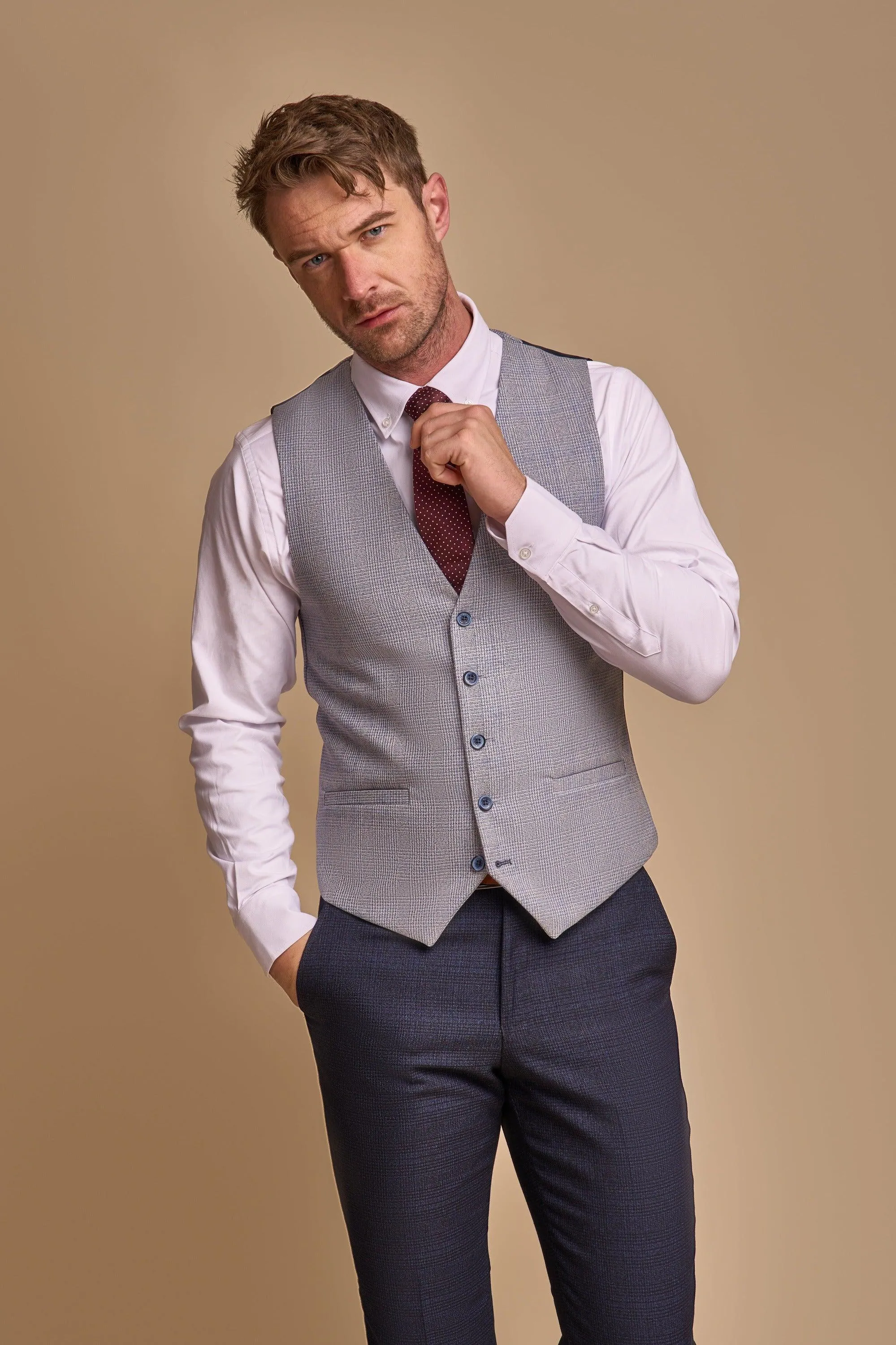 Caridi Navy with Caridi Sky Waistcoat