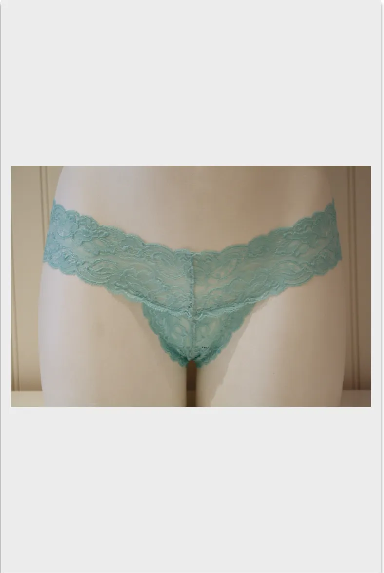 Chloe Lace Thong | Seafoam