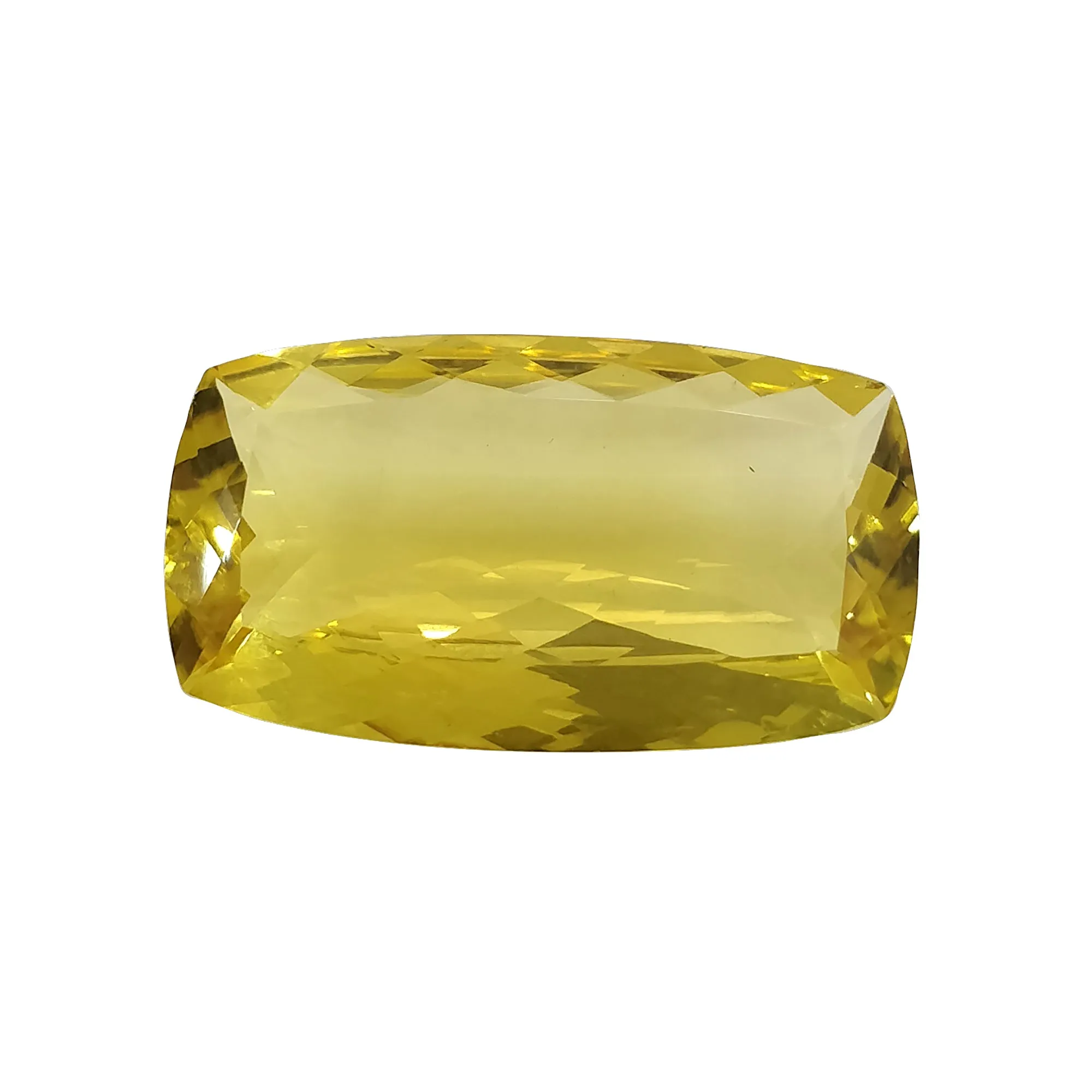 CITRINE Gemstone Normal Cut : 53.05cts Natural Untreated Unheated Yellow Citrine Cushion Shape 38*22mm