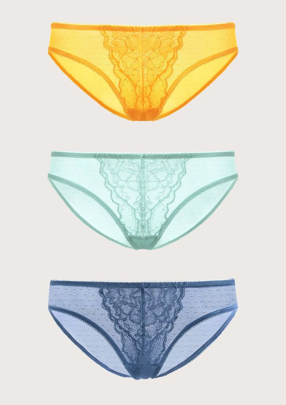 Enchante Lace Bikini Panties 3 Pack