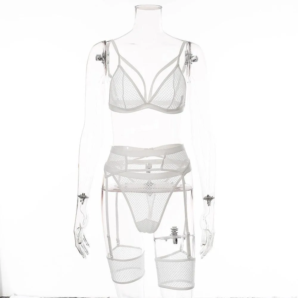 Garter Strap See-Through Underwear Set Fun Set