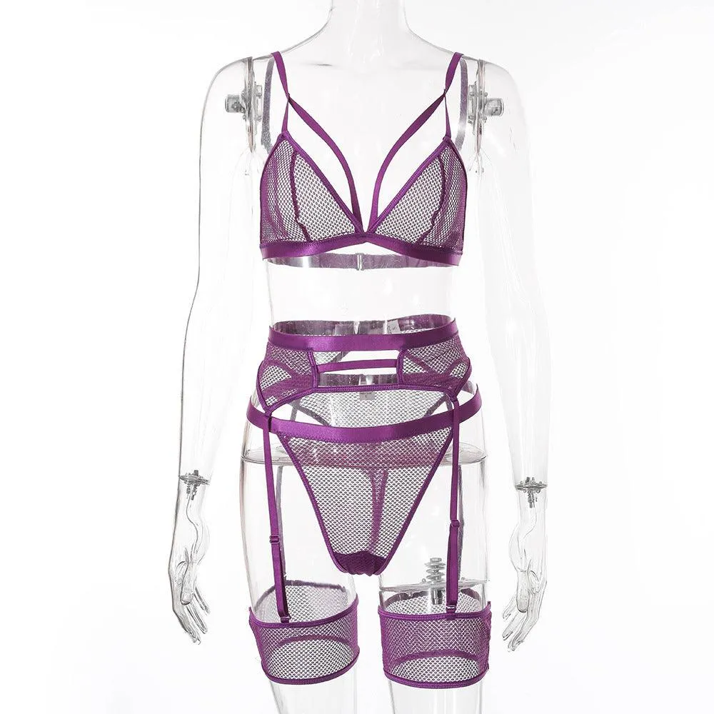 Garter Strap See-Through Underwear Set Fun Set