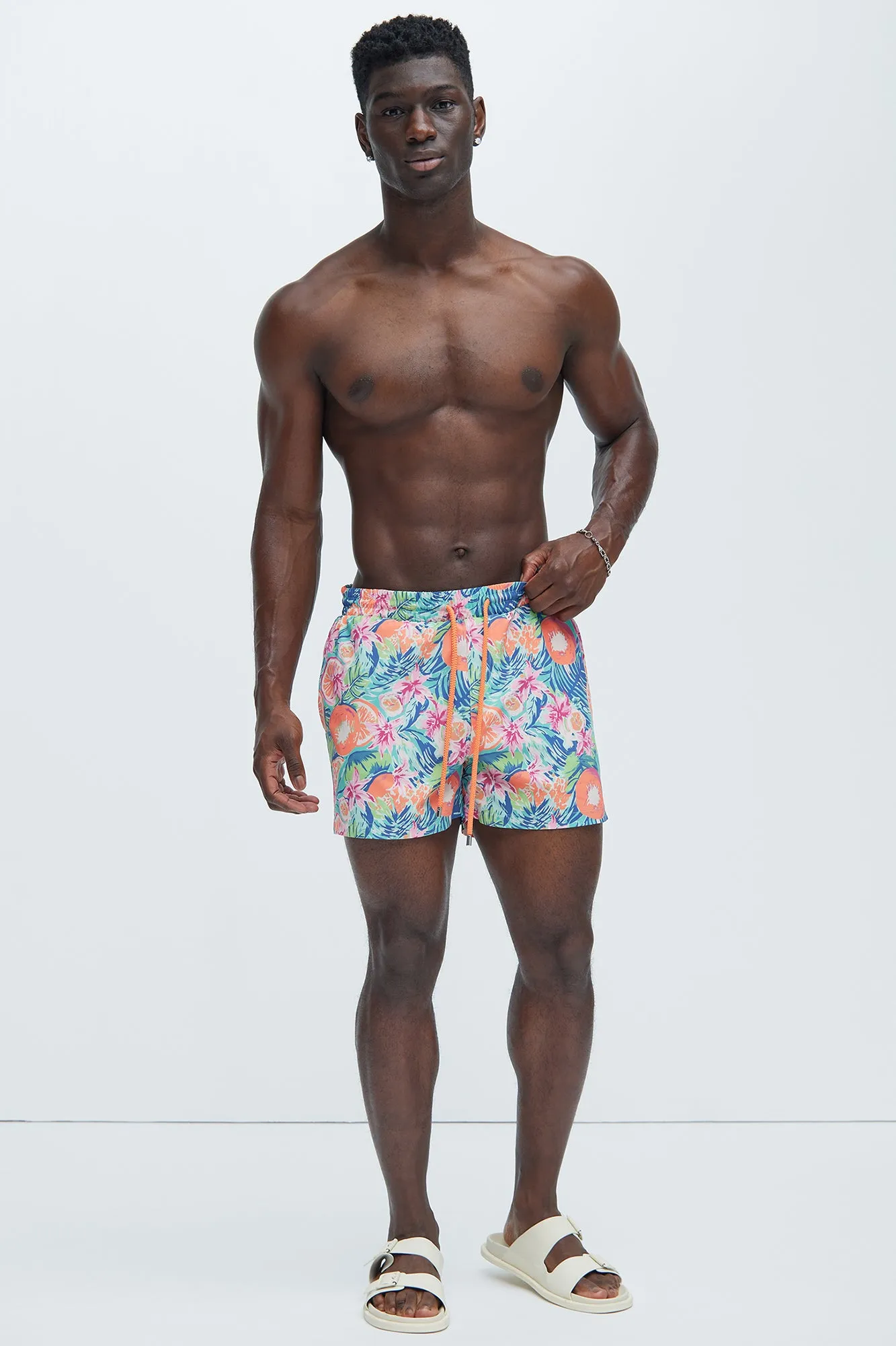 Grotto Mandarin Swim Trunks - Multi Color