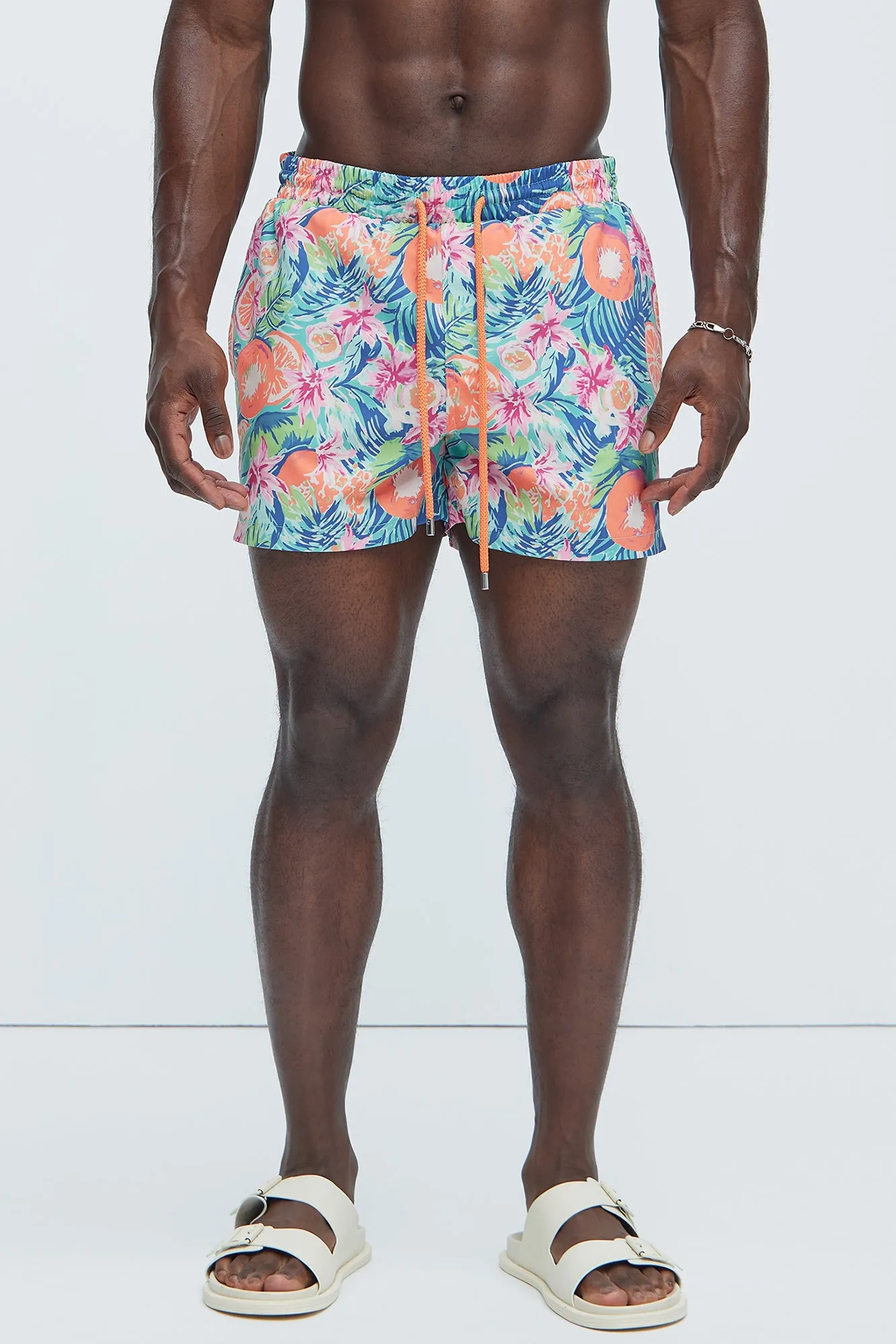 Grotto Mandarin Swim Trunks - Multi Color