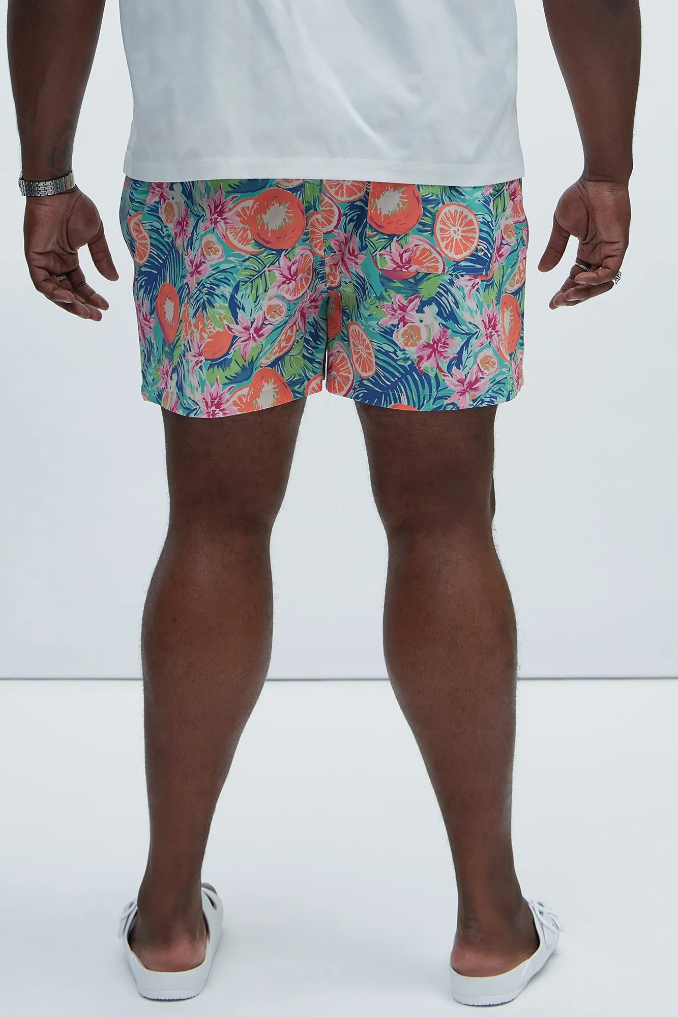 Grotto Mandarin Swim Trunks - Multi Color