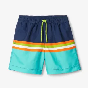 Hatley Turtle Stripes Swim Trunks