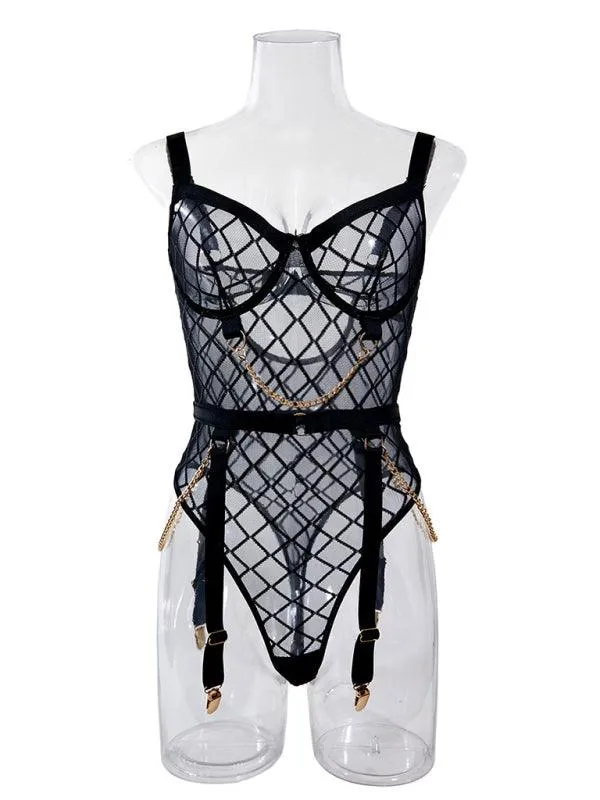 Ladies Cage Lingerie Sets