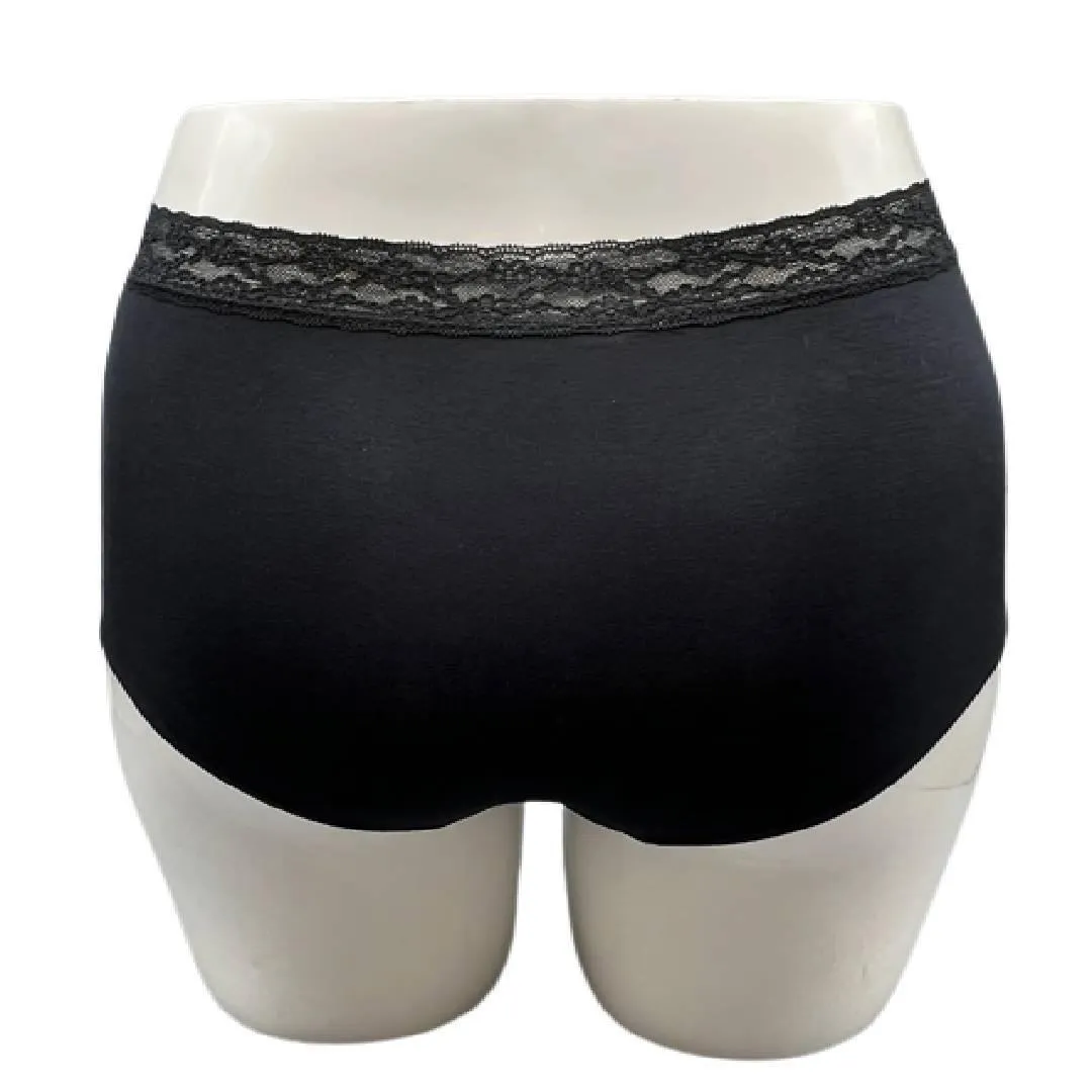 Ladies Cotton Black Underwear Women Brief Cotton Full Brief Panty Ladies Cotton Boyshorts