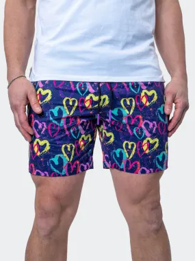 Maceoo Swim | Swim Lion GraffitiHearts Purple