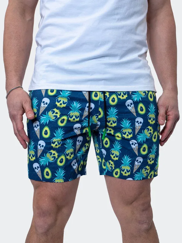 Maceoo Swim | Swim Lion PineappleSkull Black