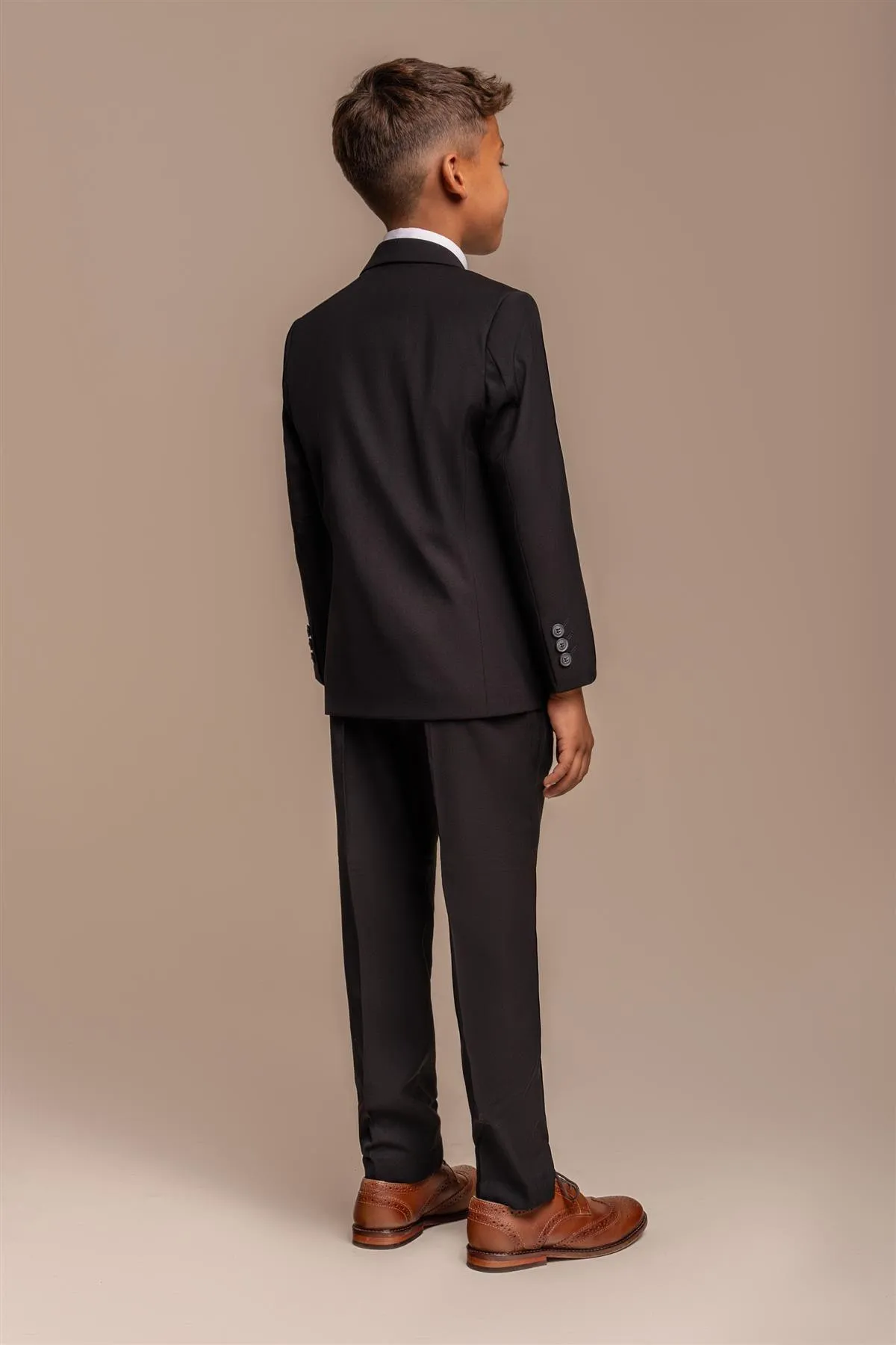 Marco Boys Black Three Piece Suit