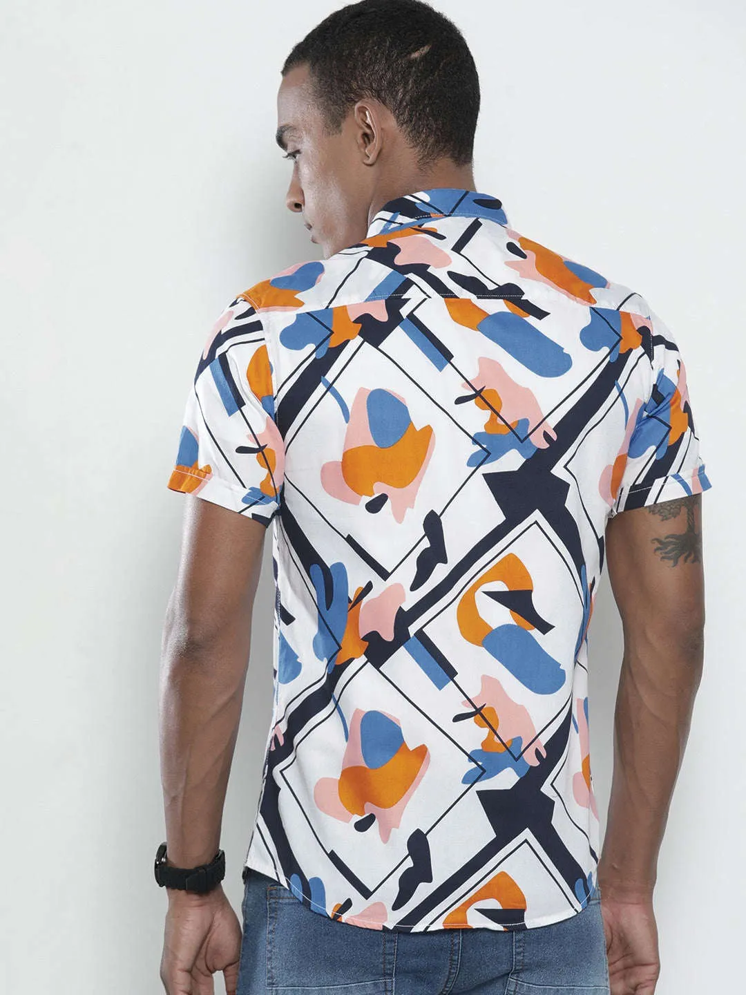 Men Abstract Casual Shirt