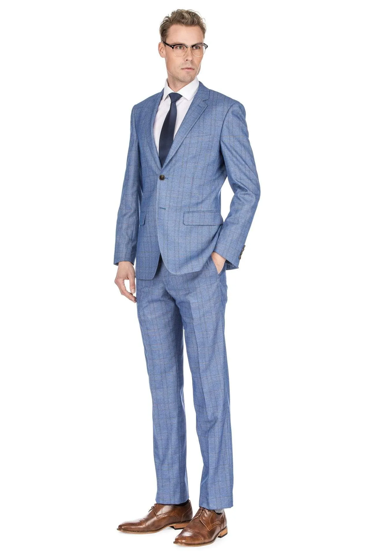 Men's Check Slim Fit Suits