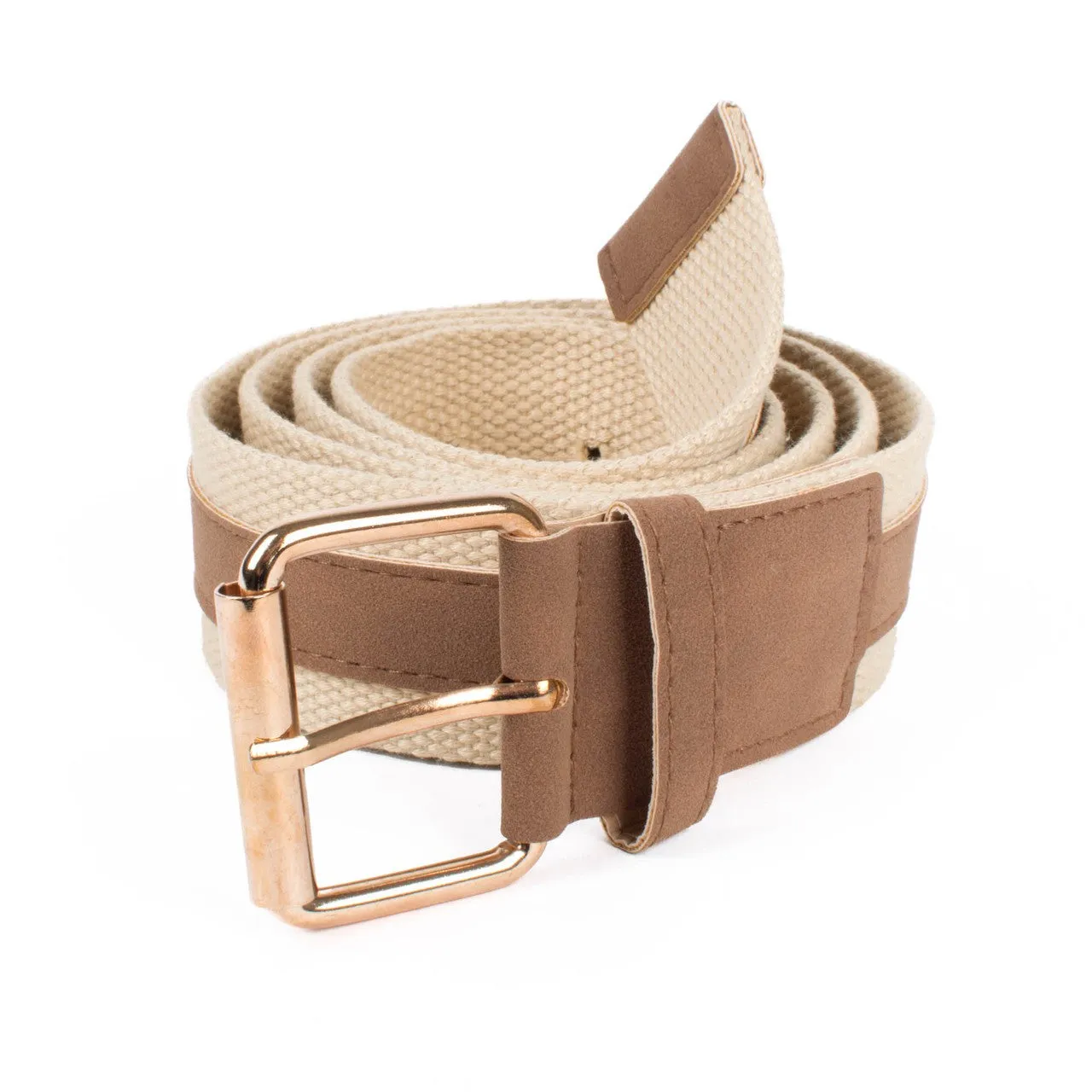 Men's Striped Twill Canvas Casual Belt