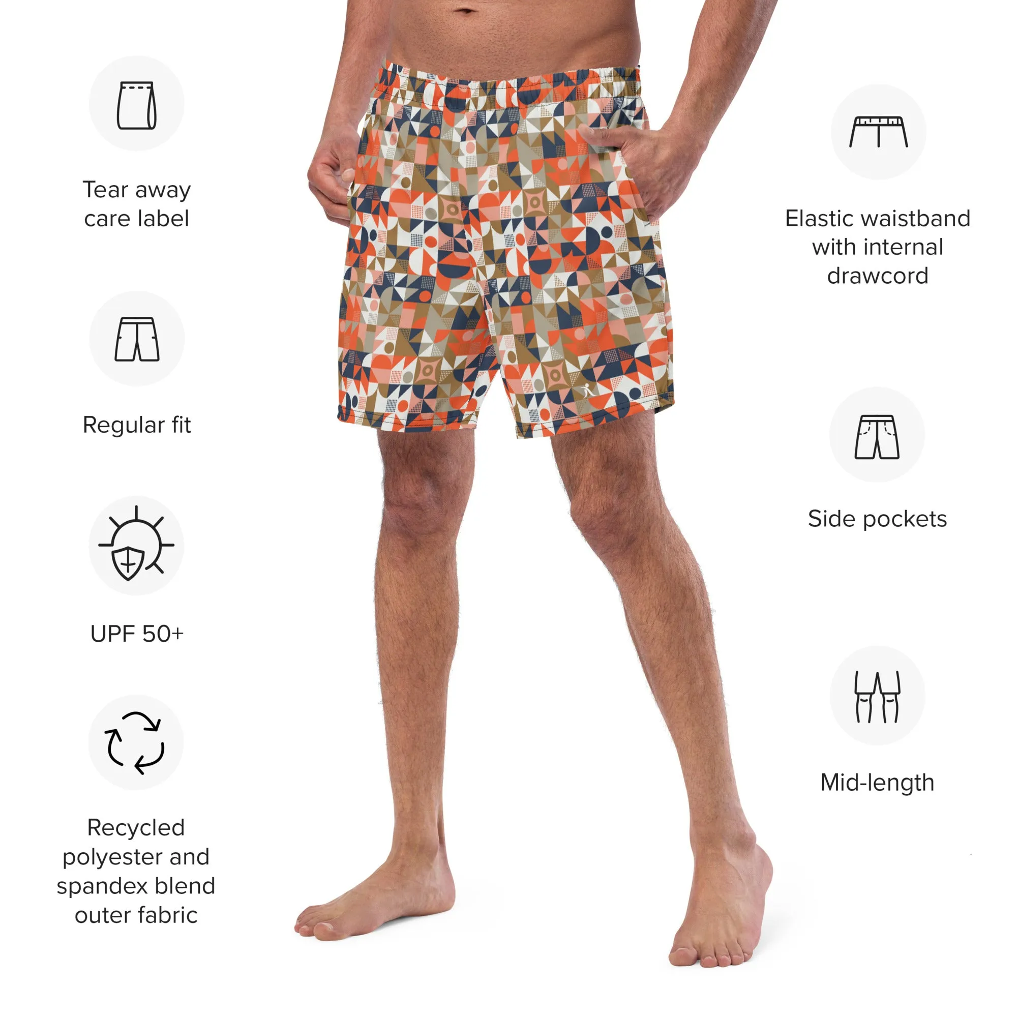 Men's Whites Swim Trunks