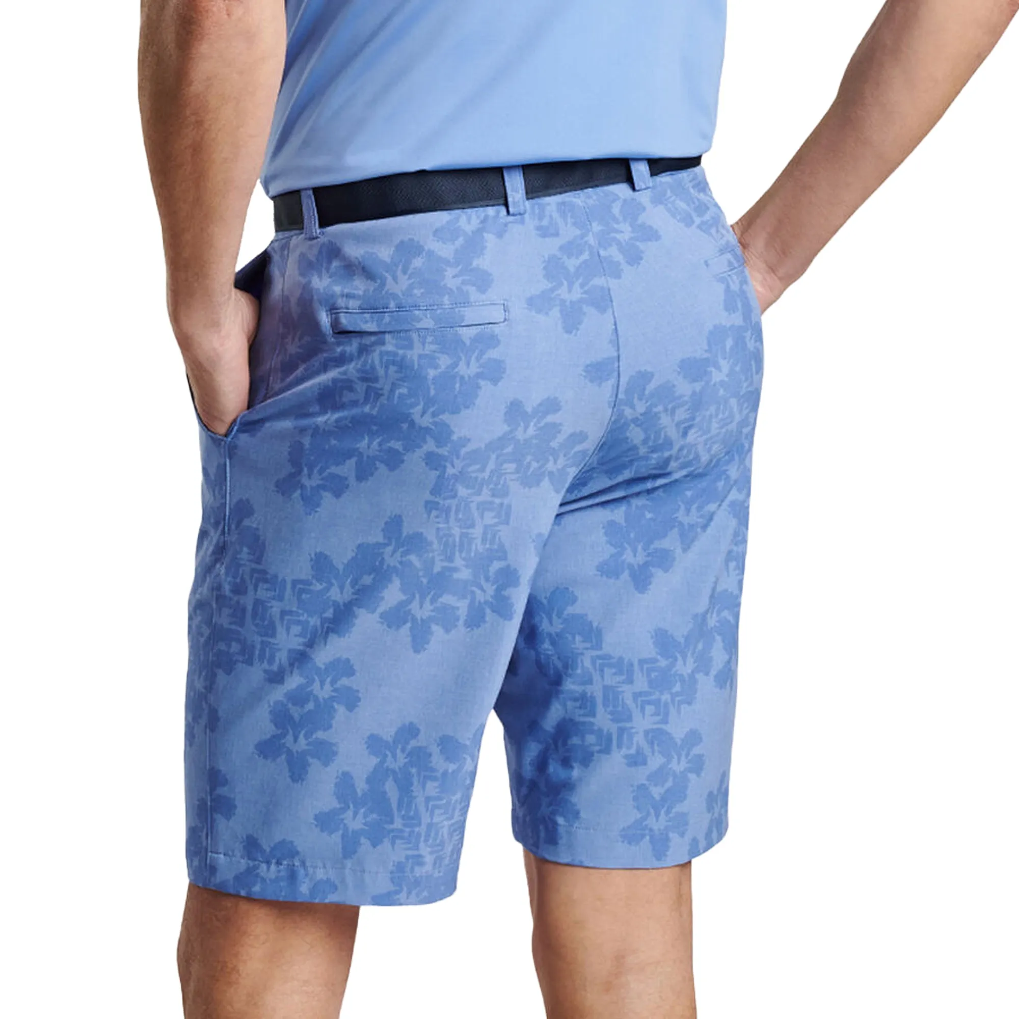 Peter Millar Shackleford Abstract Floral Performance Hybrid Short