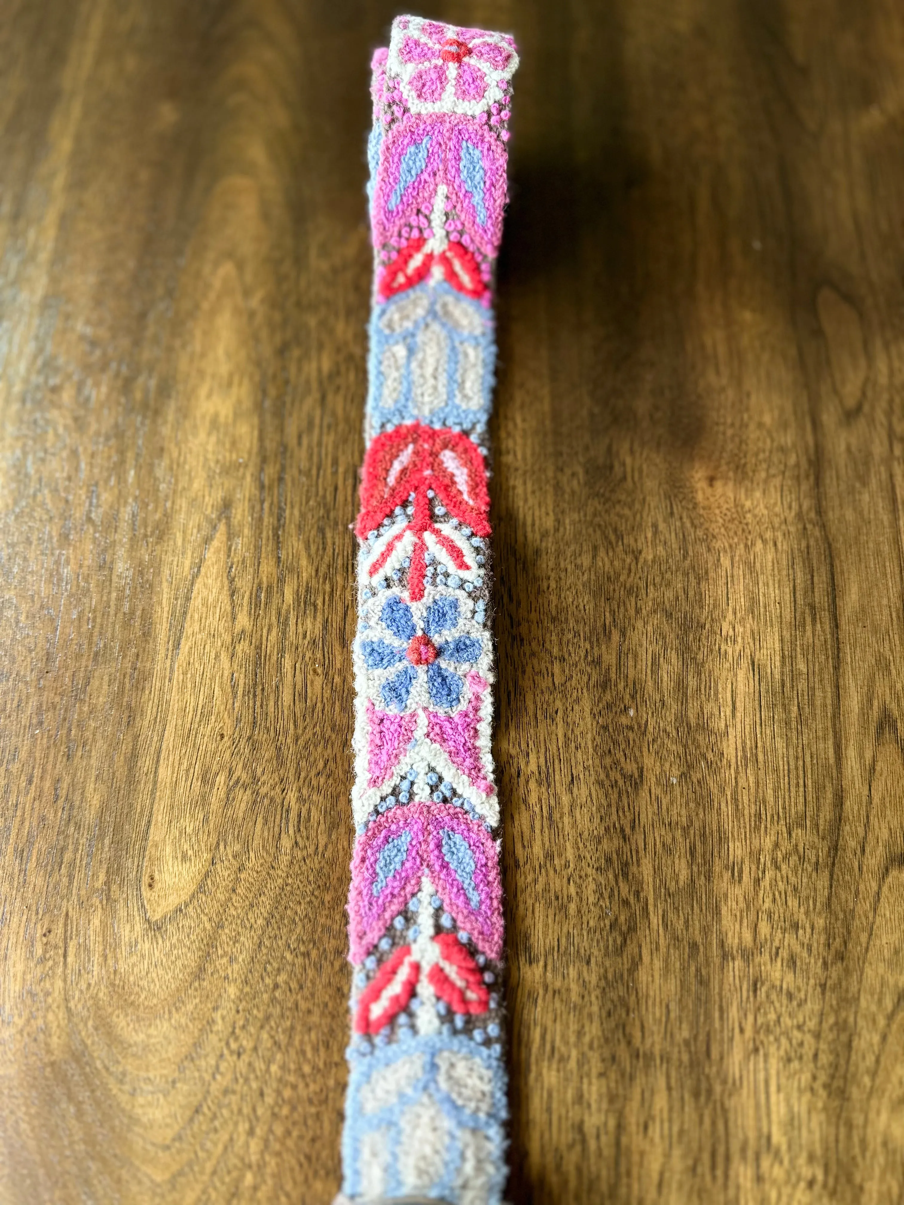 Purple Hand Embroidered Belt