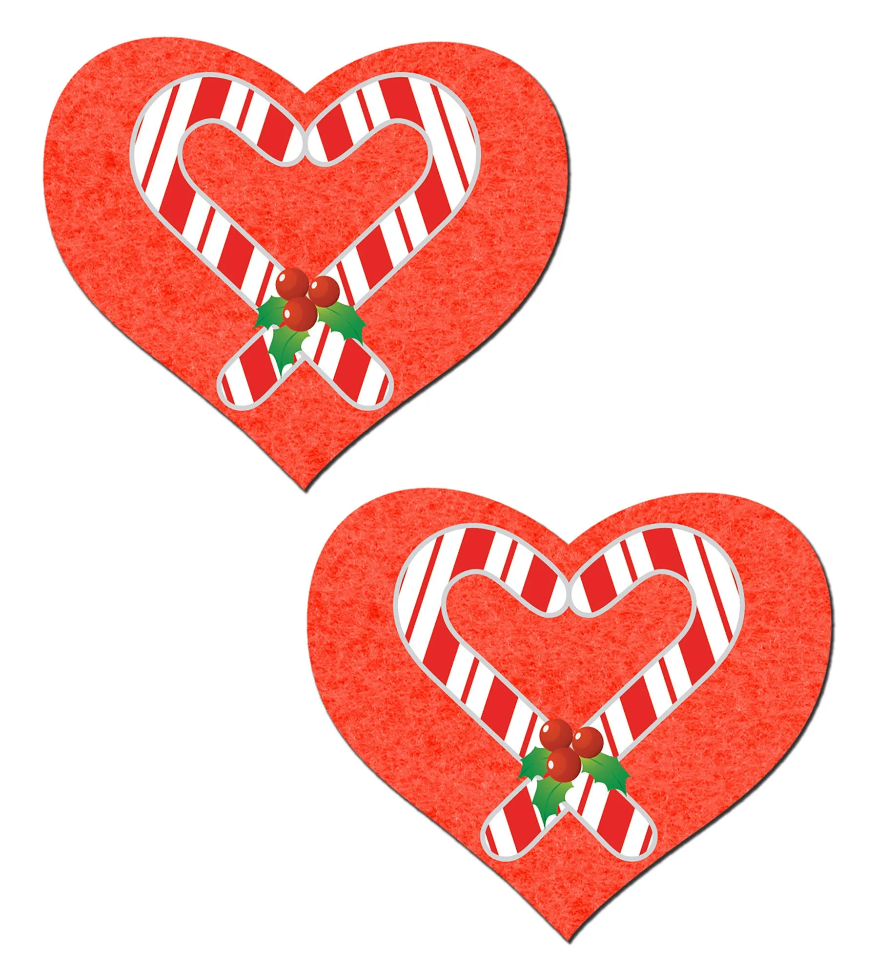 Red Hearts With Candy Cane Nipple Pastease