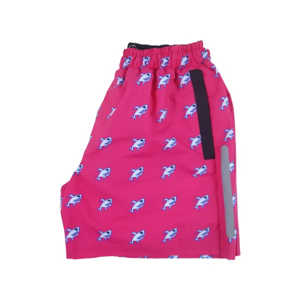 Robot Shark Swim Trunks | Pink