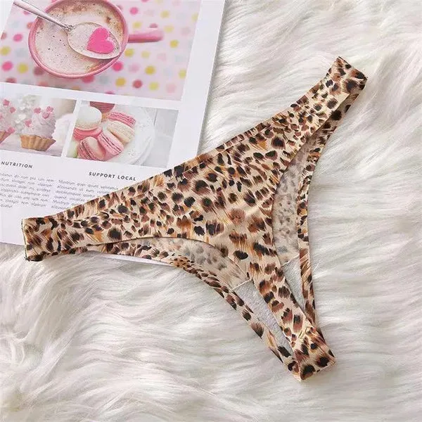 Seamless Cheeta Print Thong Panty