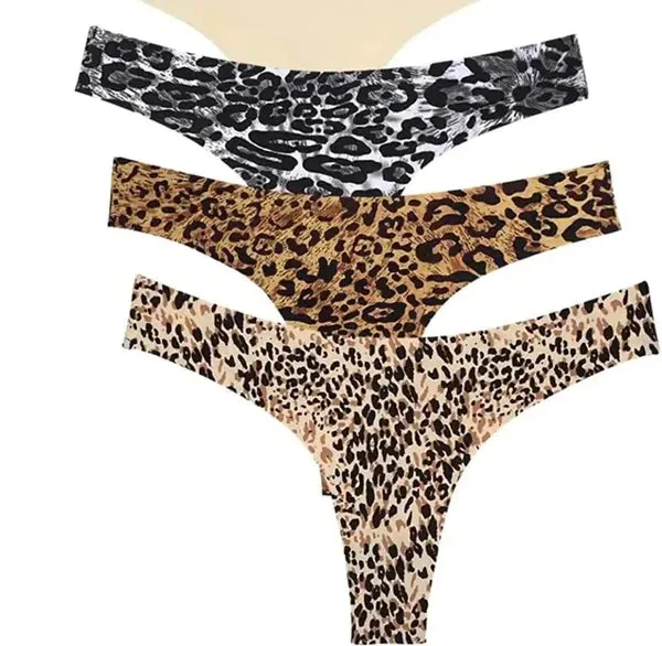 Seamless Cheeta Print Thong Panty