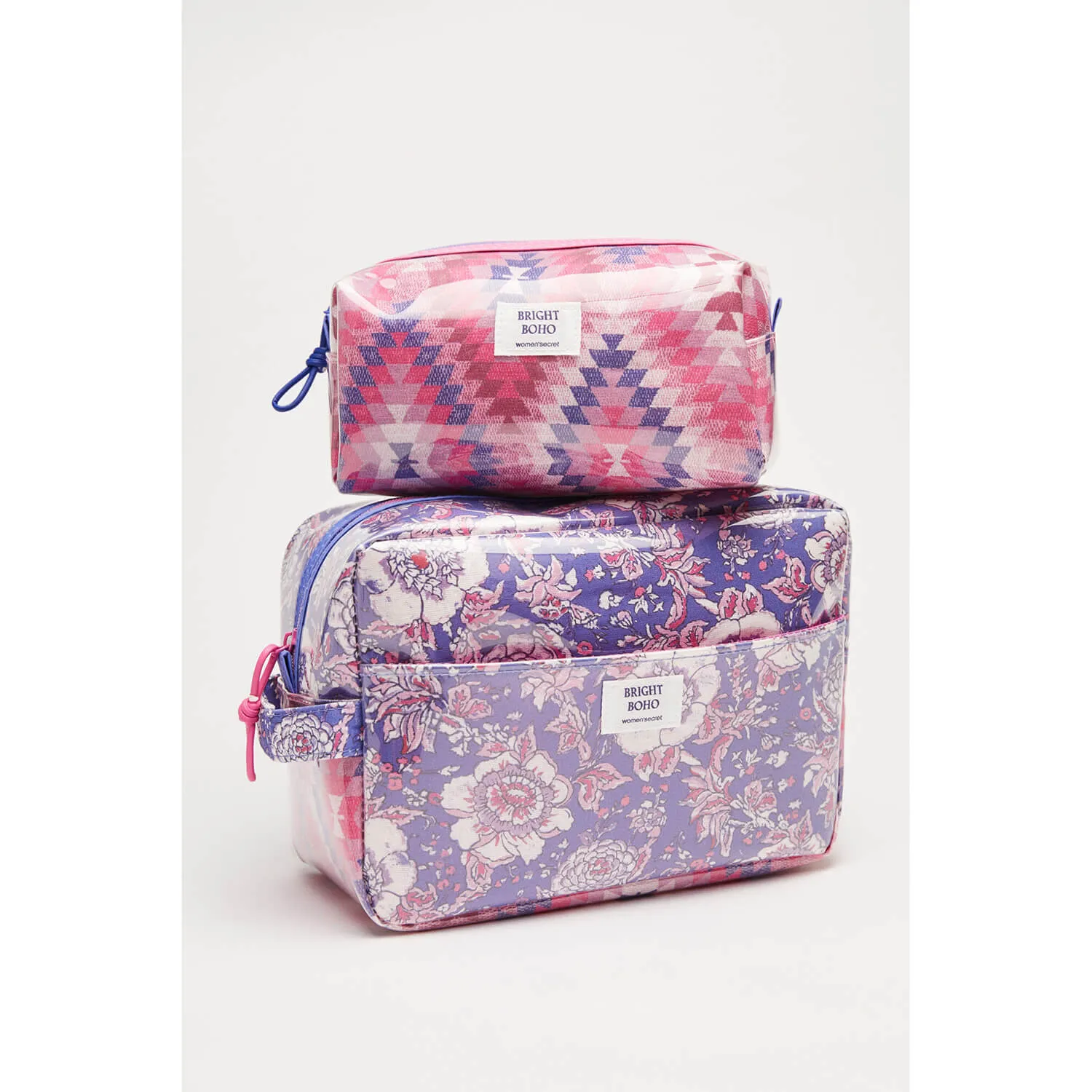 Small Ethnic Print PVC Vanity Case