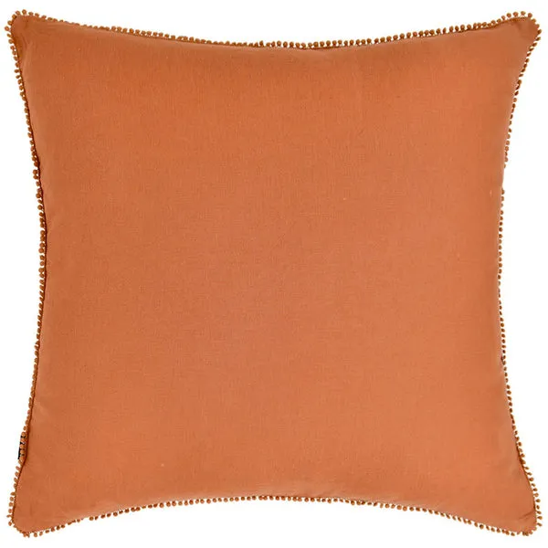 Square Linen Cushion - Burnt Orange - 60 x 60 cm