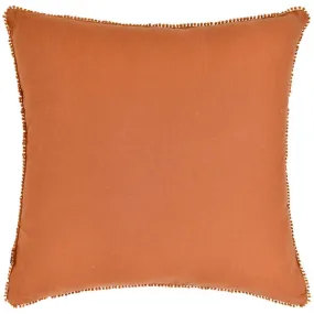 Square Linen Cushion - Burnt Orange - 60 x 60 cm