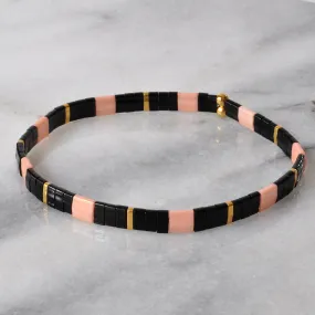 Stretch Tile Bracelet - BLACK BLUSH