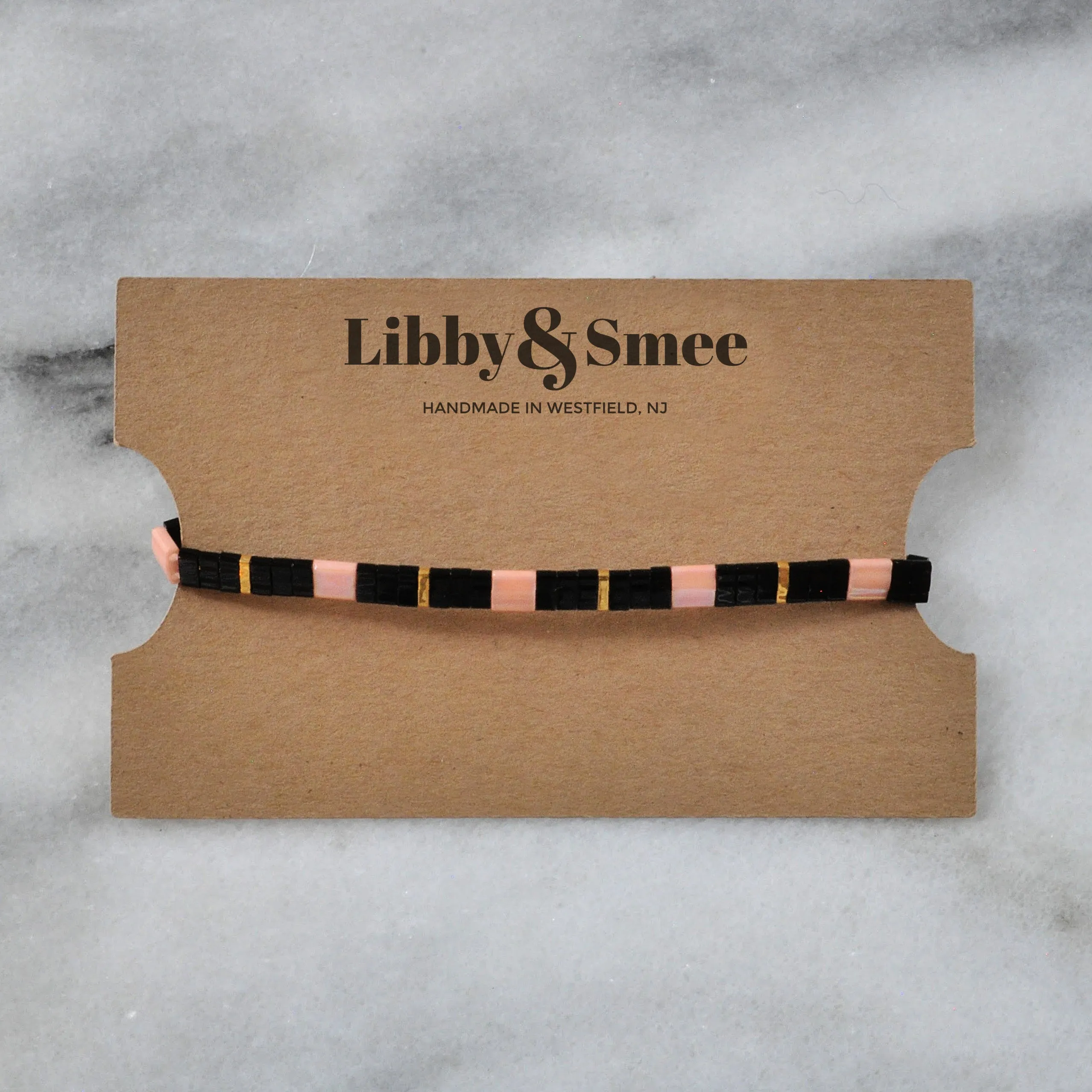 Stretch Tile Bracelet - BLACK BLUSH