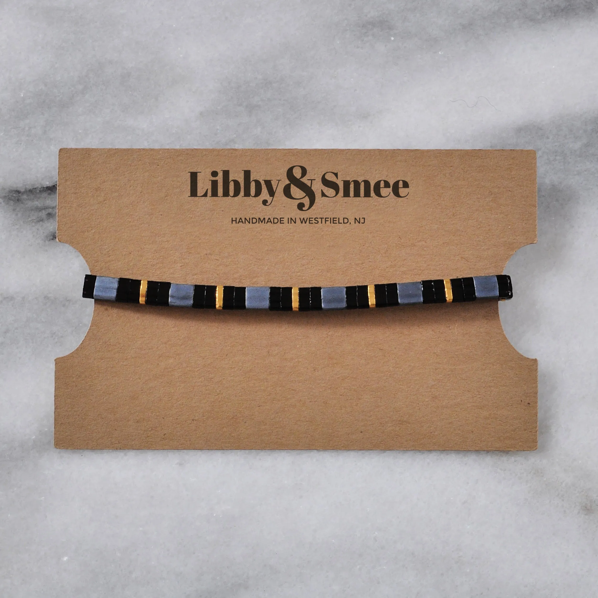 Stretch Tile Bracelet - BLACK SLATE