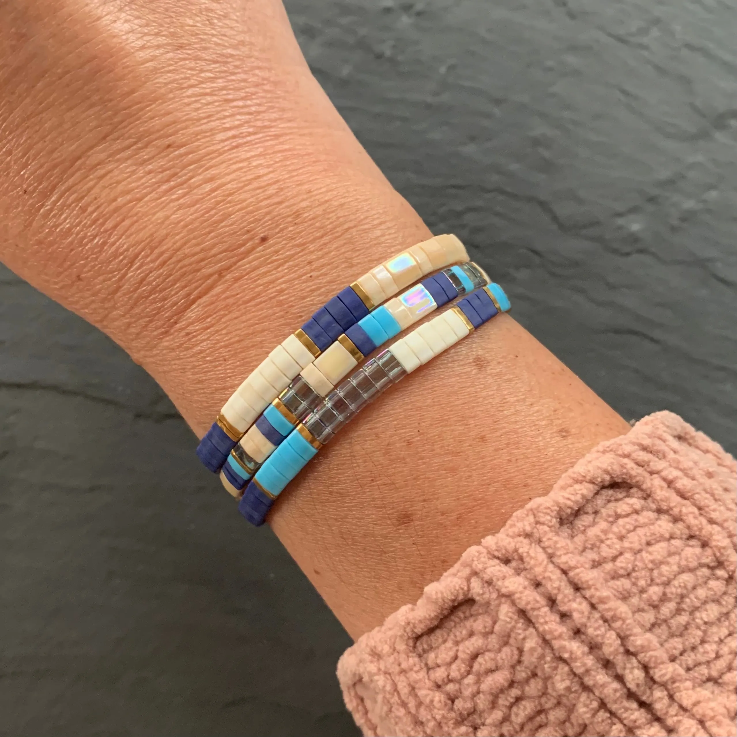 Stretch Tile Bracelet - SKY COLORBLOCK