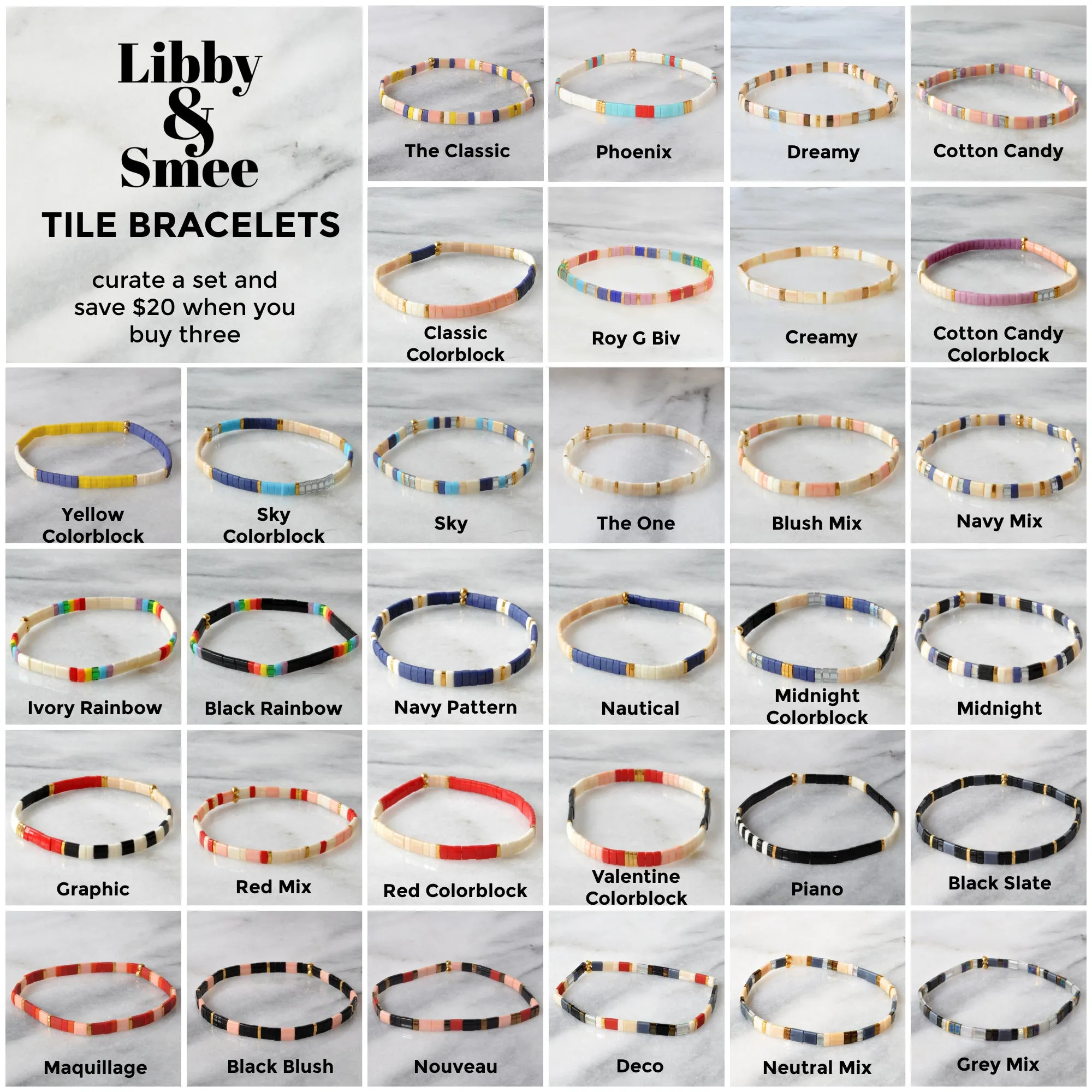 Stretch Tile Bracelets