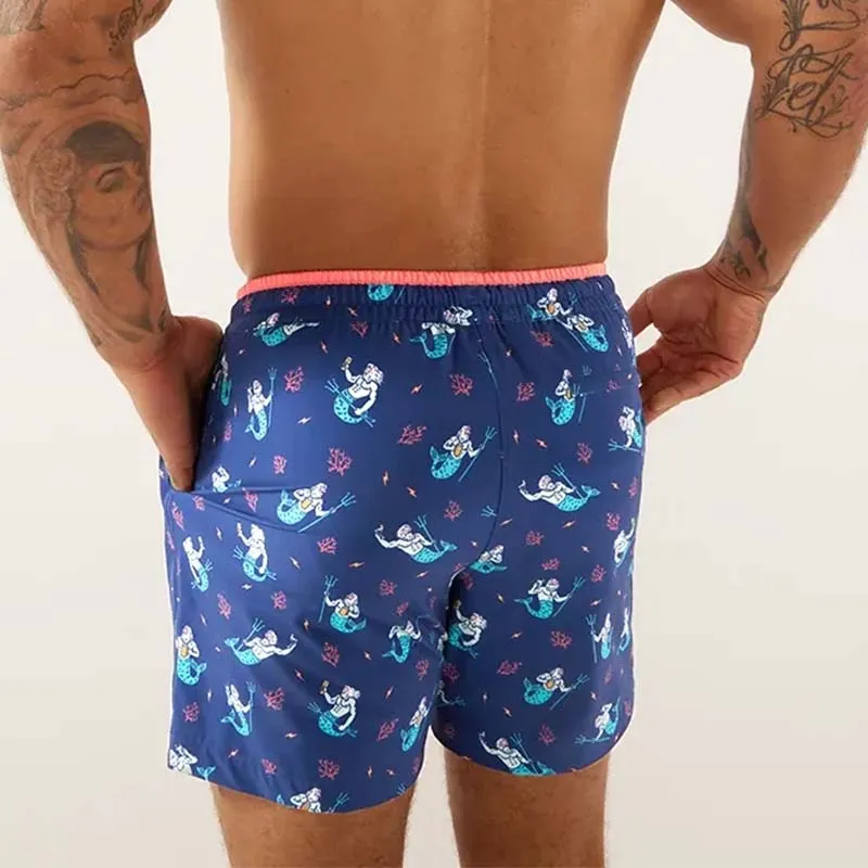 The Triton Of The Seas 5.5 inch Swim Shorts