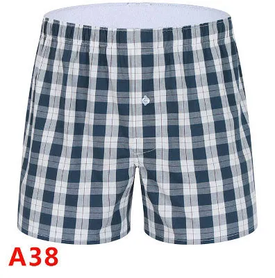 TOIVOTUKSIA Plaid Men Boxer Shorts Mens Underwear Trunks Cotton Cuecas Underwear boxers for male Woven Homme Boxer Arrow Panties