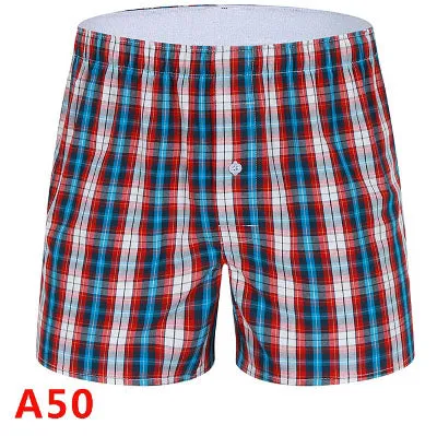 TOIVOTUKSIA Plaid Men Boxer Shorts Mens Underwear Trunks Cotton Cuecas Underwear boxers for male Woven Homme Boxer Arrow Panties