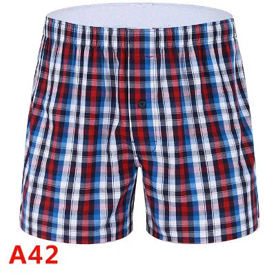 TOIVOTUKSIA Plaid Men Boxer Shorts Mens Underwear Trunks Cotton Cuecas Underwear boxers for male Woven Homme Boxer Arrow Panties