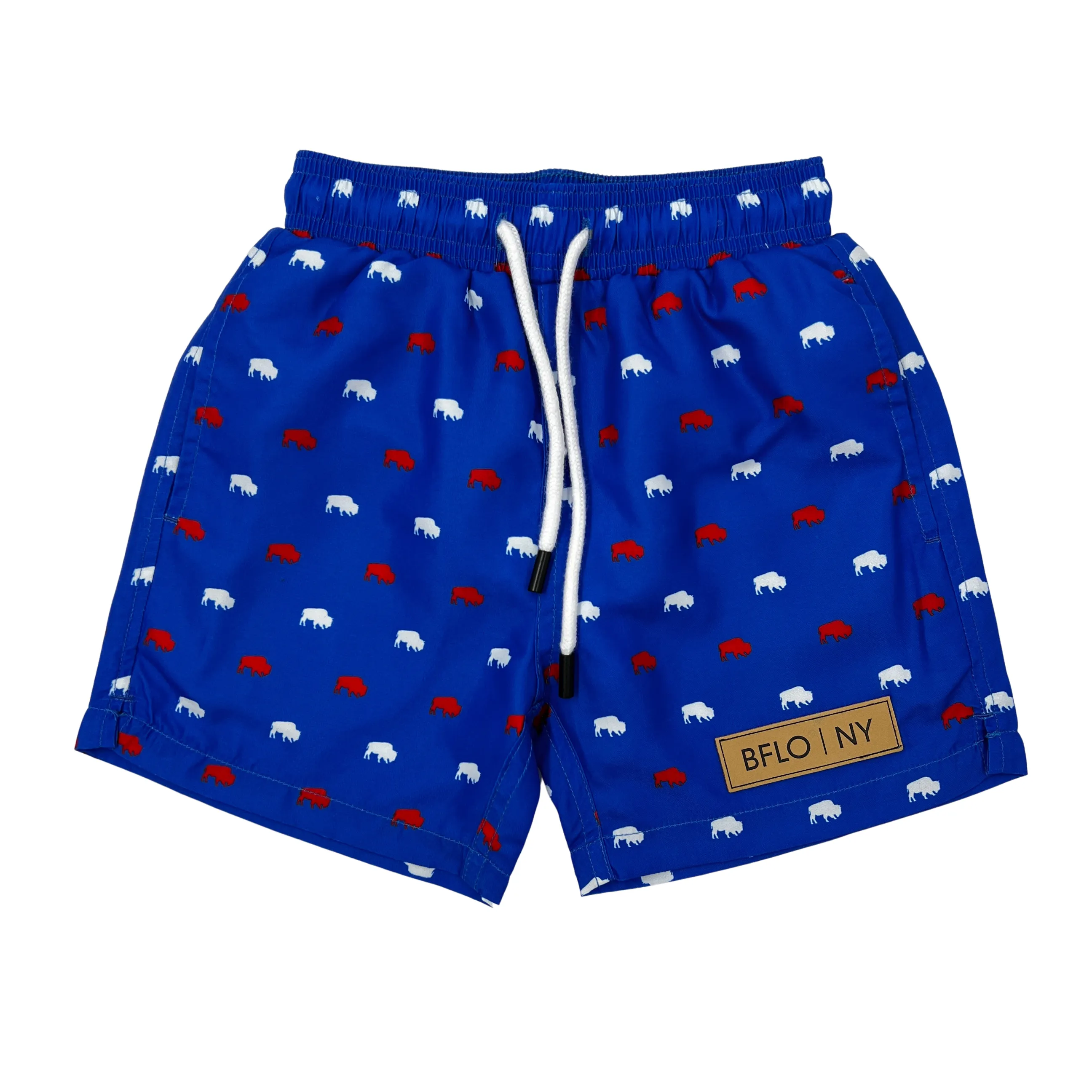 Youth BFLO, NY Royal With Herd Buffaloes Swim Shorts